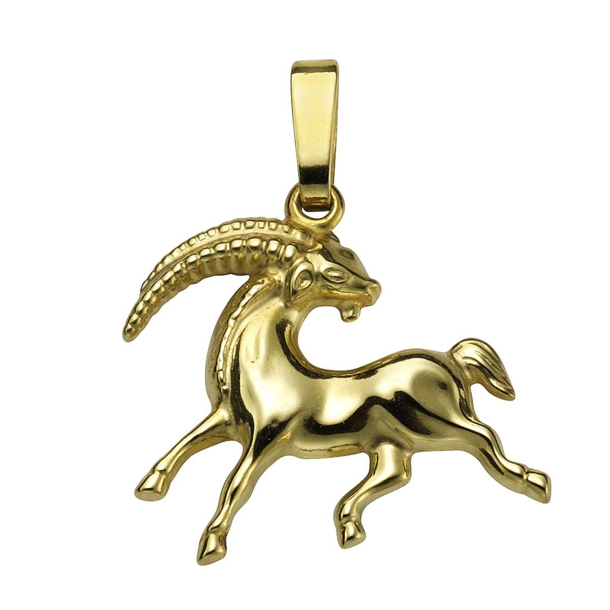 Capricorn pendant 585/- yellow gold shiny