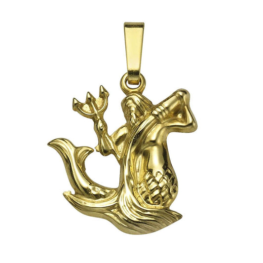 Pendant Aquarius 585/- yellow gold shiny