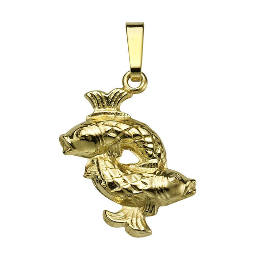 Pendant fish 585/- yellow gold shiny