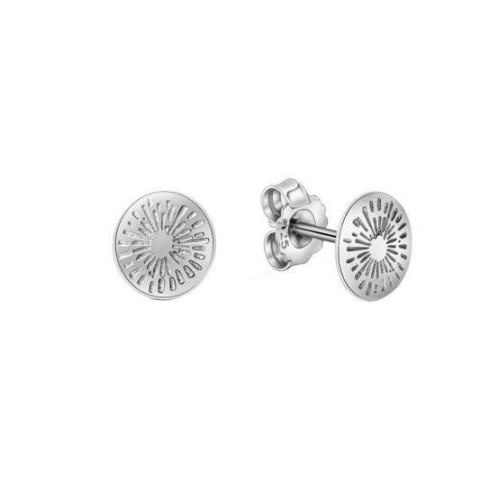 Stud earrings 925/- sterling silver 0.8cm shiny