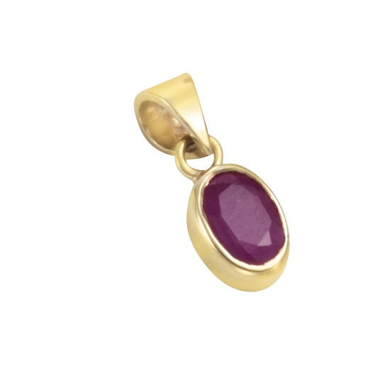 Pendant 585/- yellow gold ruby