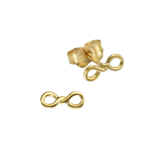 Ohrringe 375 Gelbgold Infinity Zeichen - LUMINOSO JEWELRY