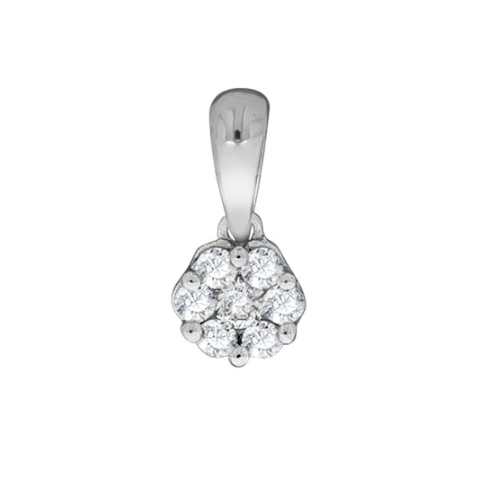 Pendant 375 white gold brilliant