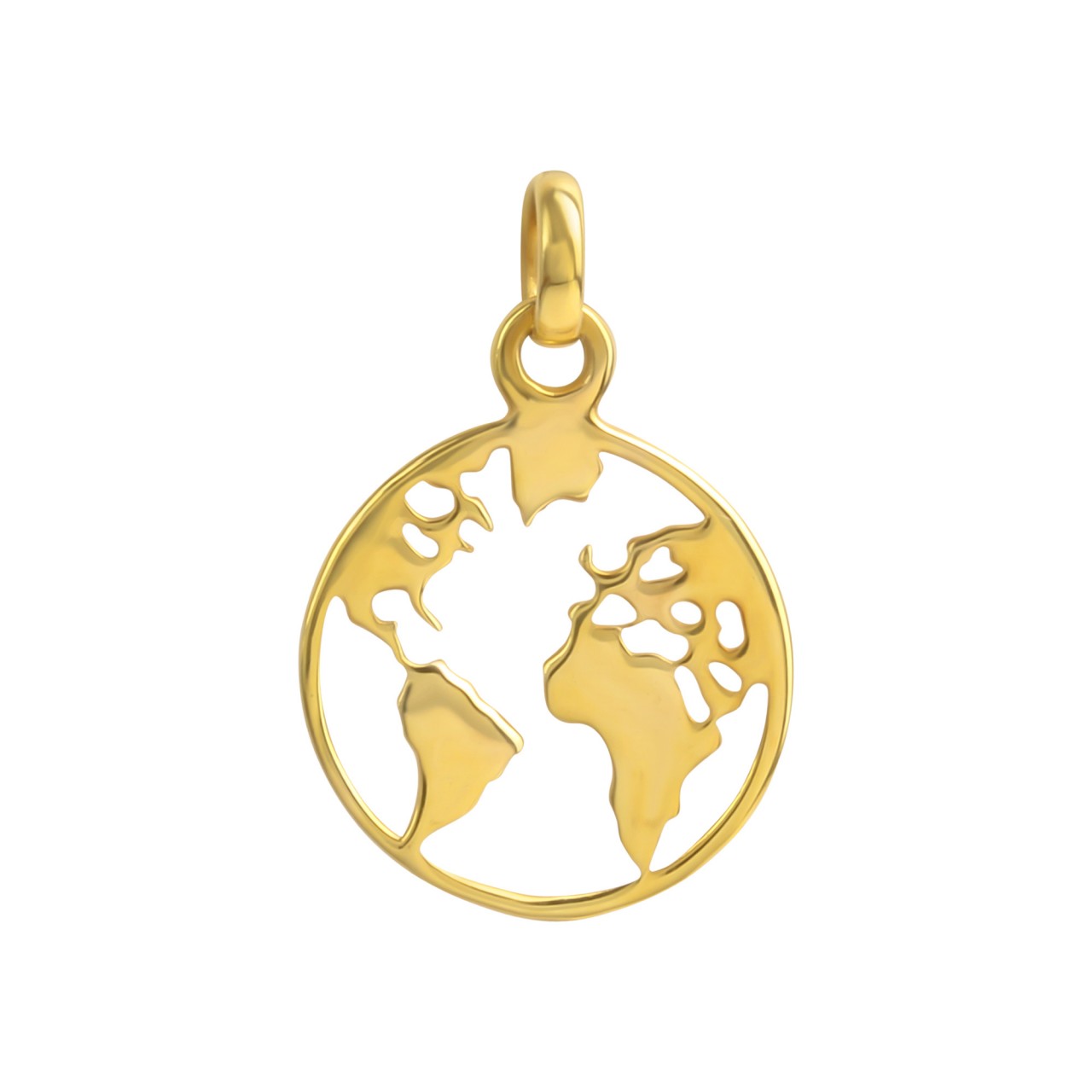 Pendant World 333/- Gold 1.7cm shiny