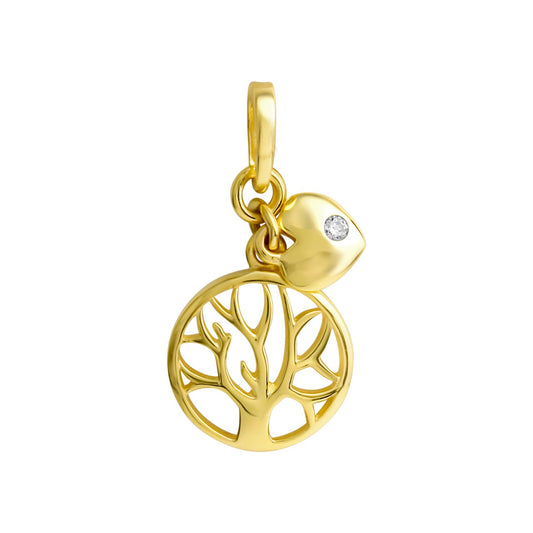 Modern pendant made of 333 yellow gold