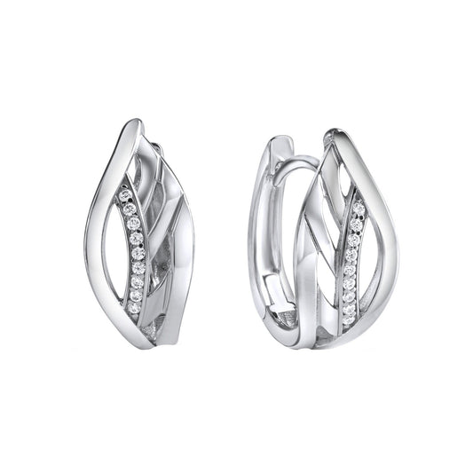 925 sterling silver rhodium plated zirconia