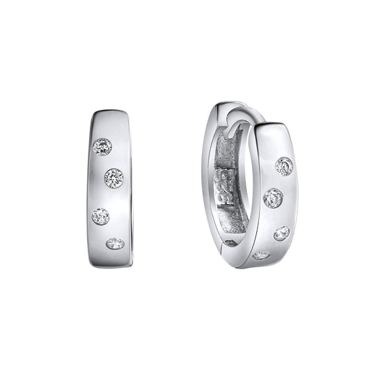 925 sterling silver rhodium plated zirconia