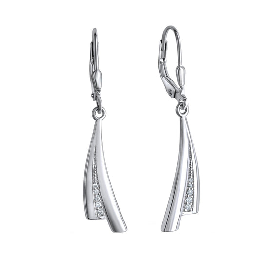 925 sterling silver rhodium plated zirconia