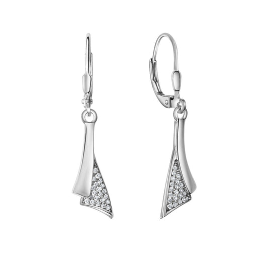 925 sterling silver rhodium plated zirconia