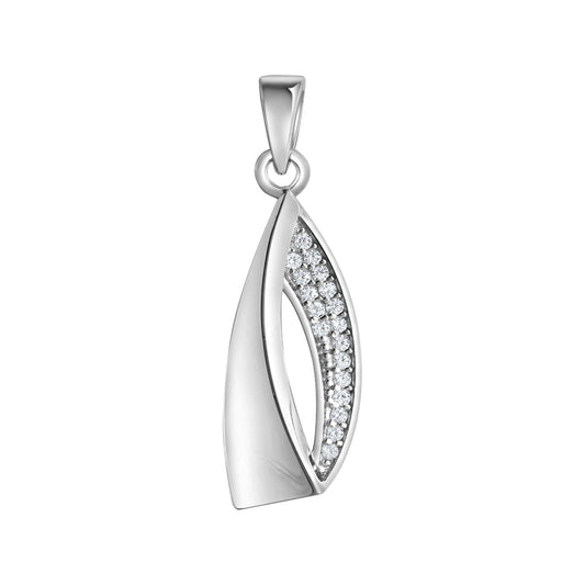 925 sterling silver rhodium plated zirconia