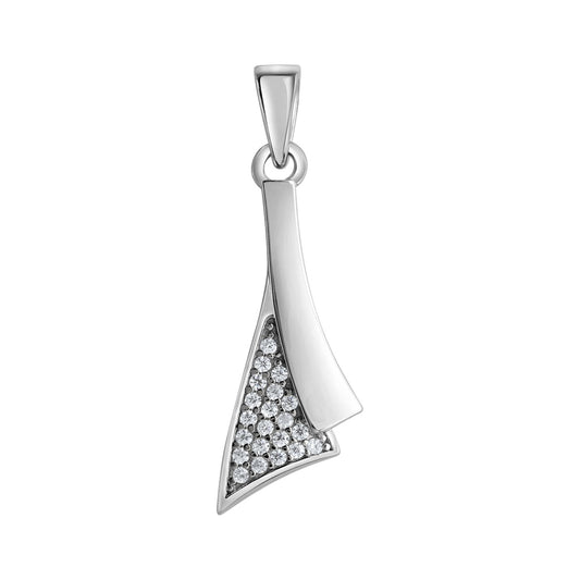 925 sterling silver rhodium plated zirconia