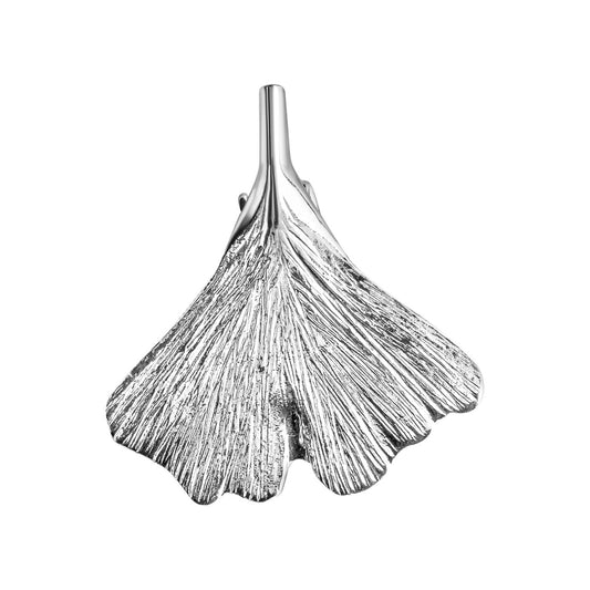 Anhänger Ginkgo 925/- Sterling Silber weiss 2,7cm