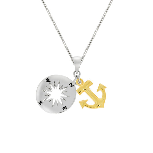 925 sterling silver rhodium-plated, partially gold-plated