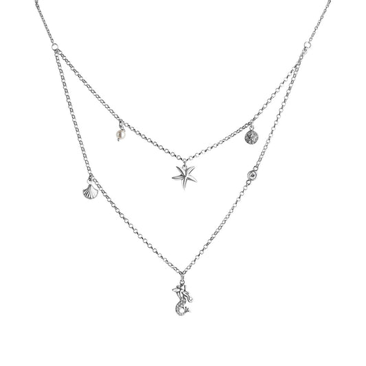 Collier Ankerkette 925/- Sterling Silber rhodiniert 42+3cm