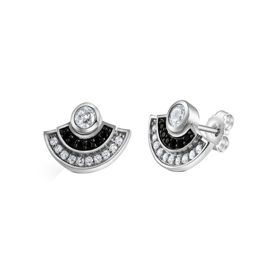 925 sterling silver rhodium plated zirconia