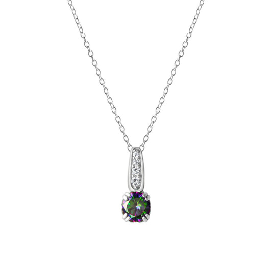 925 sterling silver rhodium plated zirconia