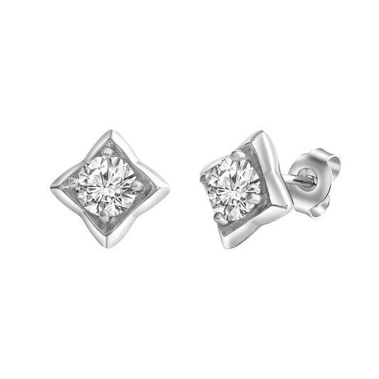 925 sterling silver rhodium plated zirconia