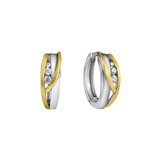 925 sterling silver rhodium-plated, partly gold-plated