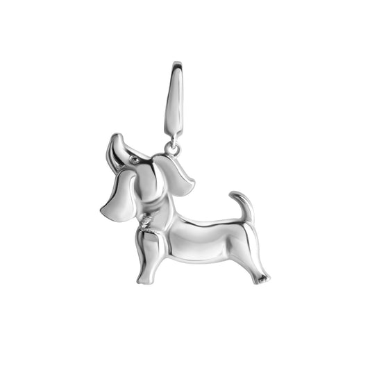 Anhänger Hund 925/- Sterling Silber rhodiniert 2,2cm