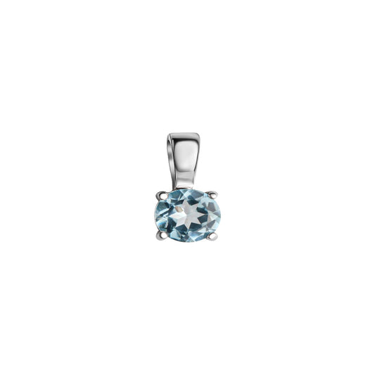 925/- Sterling silver rhodium plated blue topaz