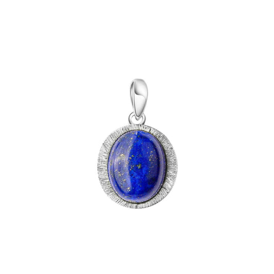 Anhänger 925/- Sterling Silber rhodiniert 1,8cm Lapislazuli