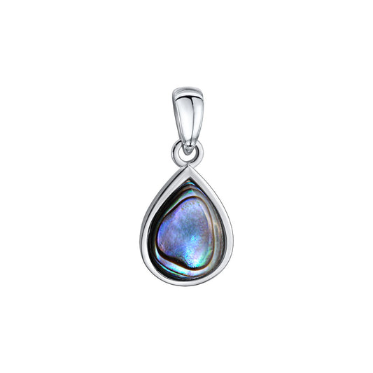 925 sterling silver rhodium plated abalone