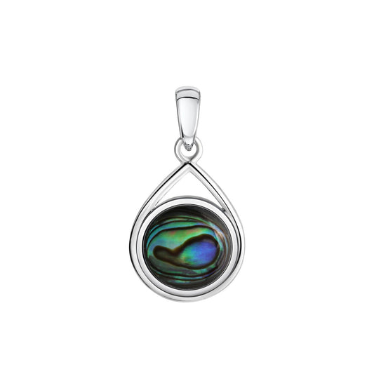 Anhänger 925/- Sterling Silber rhodiniert 2,3cm Abalone