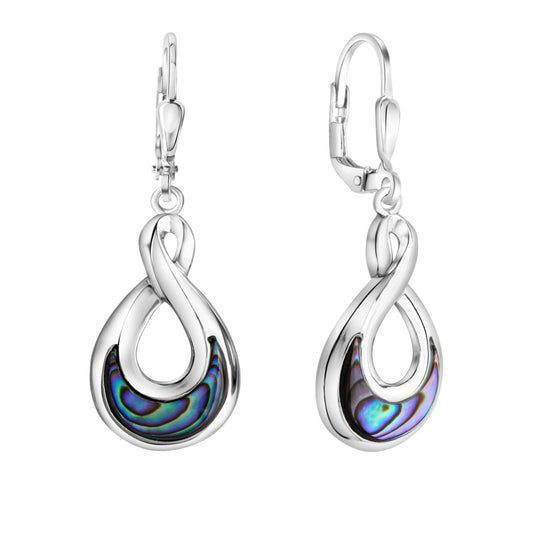 925 sterling silver rhodium plated abalone