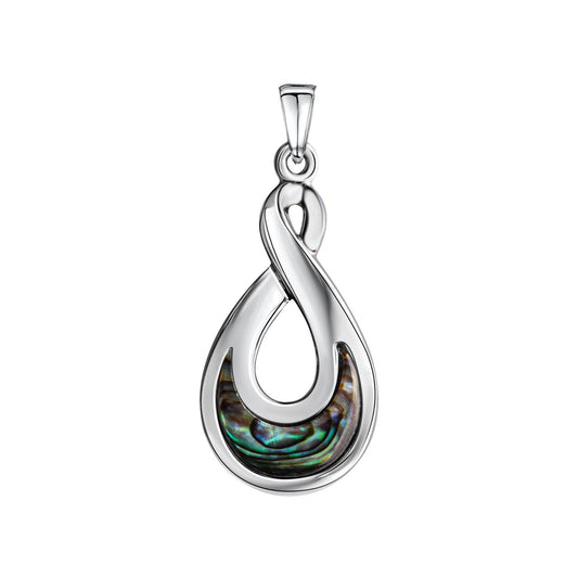 Anhänger 925/- Sterling Silber rhodiniert 3,5cm Abalone