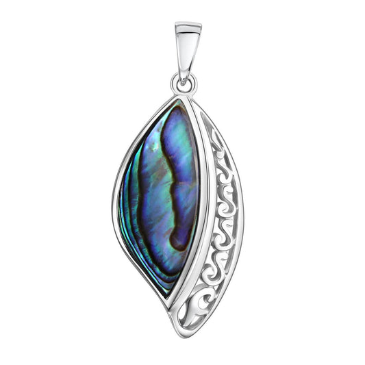 925 sterling silver rhodium plated abalone