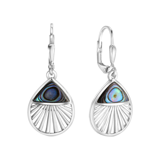 925 sterling silver rhodium plated abalone