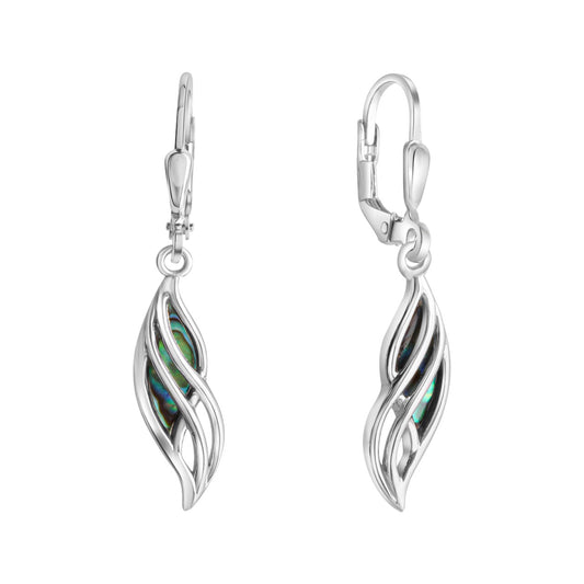 925 sterling silver rhodium plated abalone