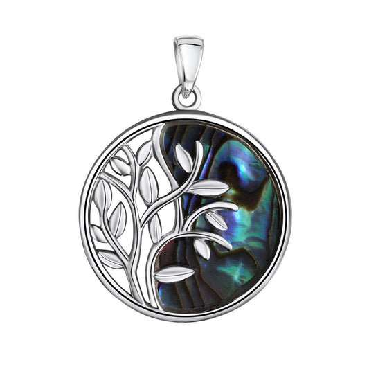 925 sterling silver rhodium plated abalone