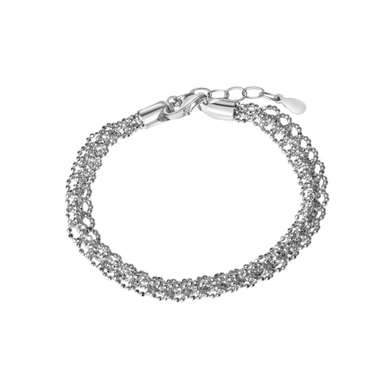 Armband 925/- Sterling Silber rhodiniert Kugelkette