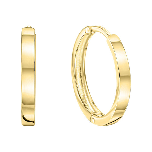 Hoop earrings 585/- yellow gold matt/shiny