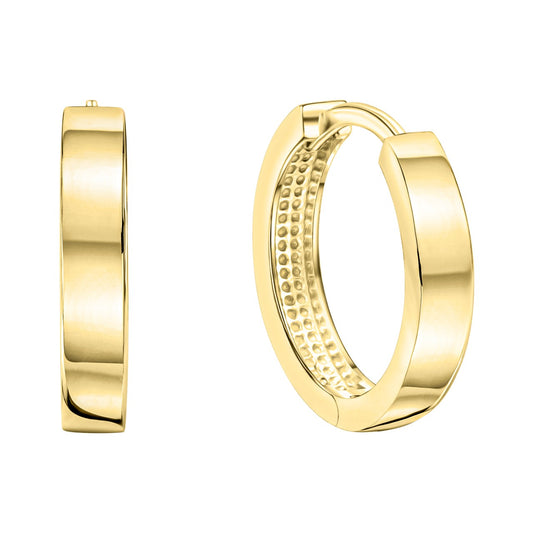 Hoop earrings 585/- yellow gold shiny