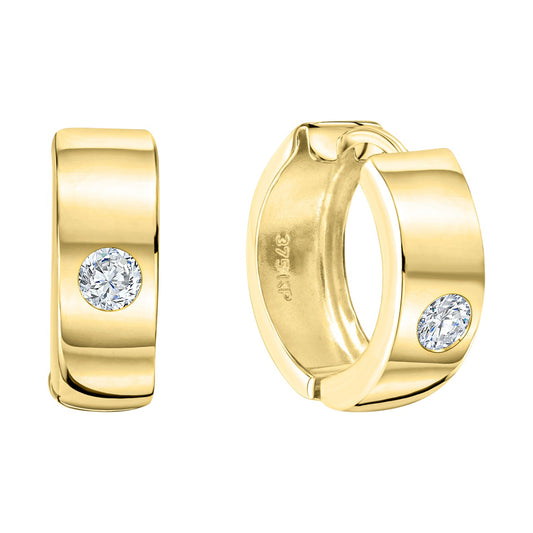 Klappcreolen 375/- Gelbgold Zirkonia