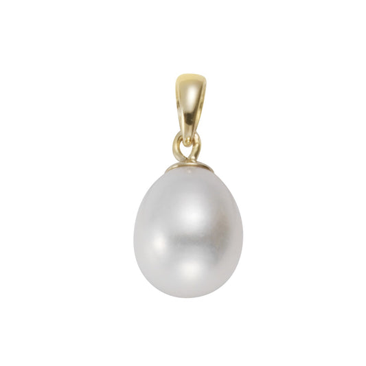 Pendant 585/- yellow gold freshwater cultured pearl 8-8.5mm