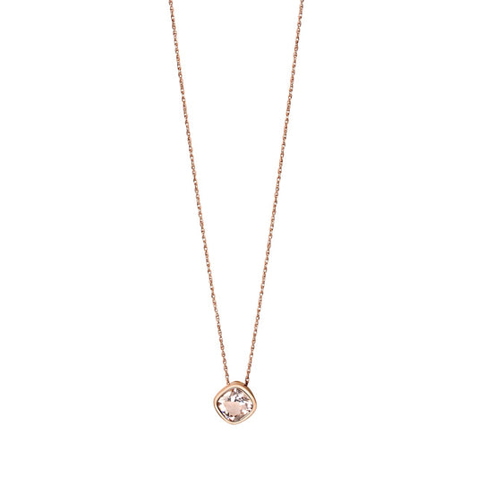 Necklace 585/- red gold shiny morganite