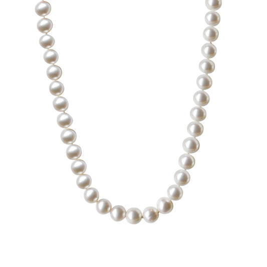 Necklace pearl necklace 375/- gold plated 45+3cm