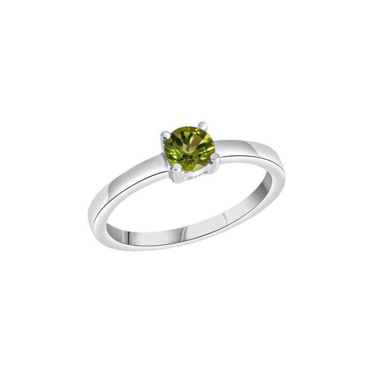 Ring 925/- Sterling Silber rhodiniert Peridot