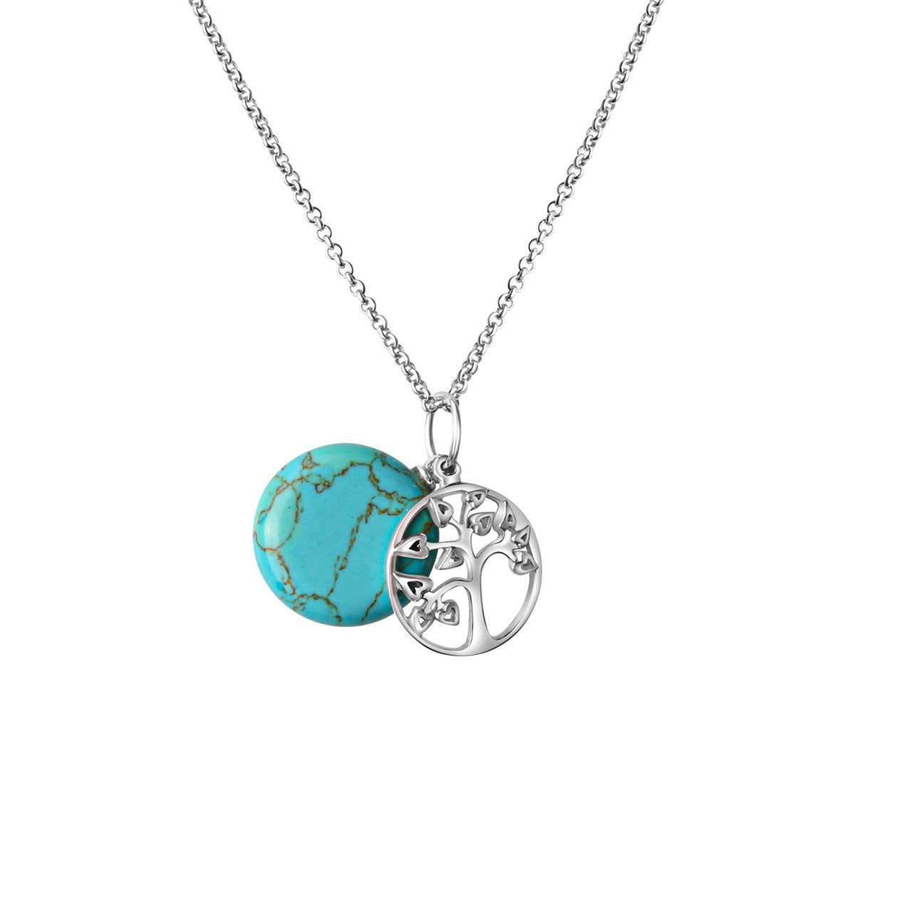 925/- Sterling silver rhodium plated with 1 turquoise