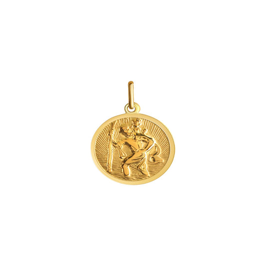 Pendant patron saint Christophorus 333/- gold 2.0cm