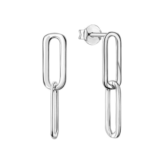 Stud earrings 925 sterling silver rhodium-plated