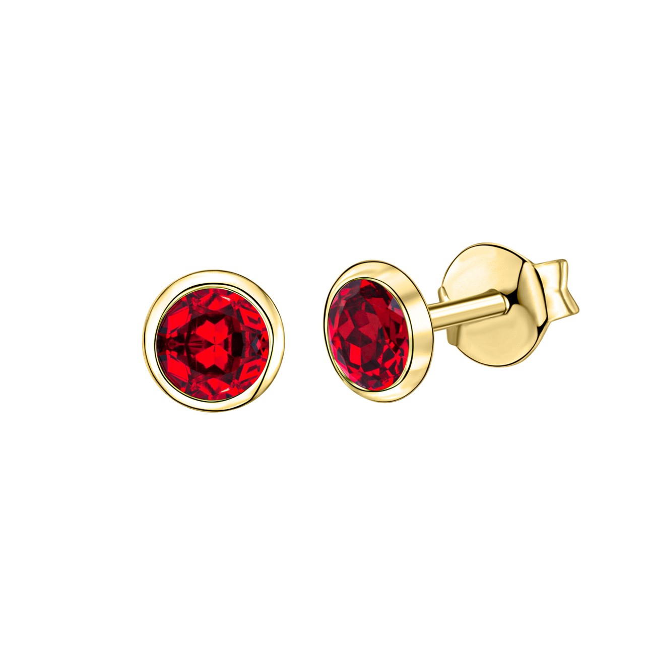 585/- yellow gold garnet