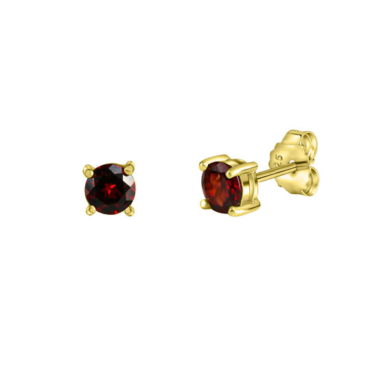 925 sterling silver gold plated garnet