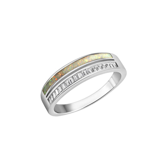 Ring 925/- Sterling Silber rhodiniert Zirkonia