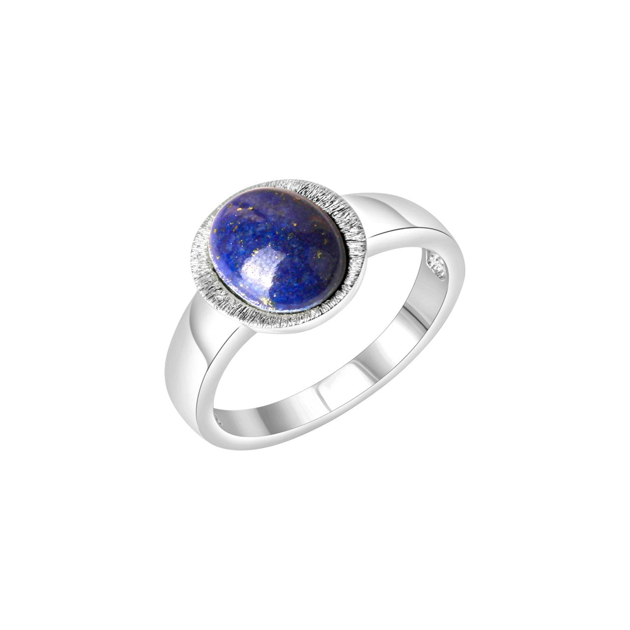 Ring 925/- Sterling Silber rhodiniert Lapislazuli