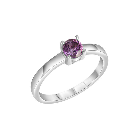 Ring 925/- Sterling Silber rhodiniert Amethyst