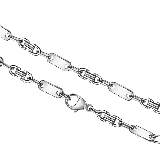 Collier Fantasiekette 925/- Sterling Silber versilbert 50cm